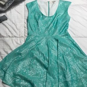Turquoise Lace Dress